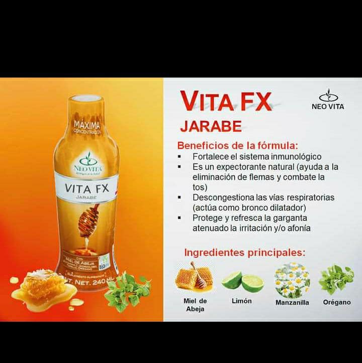Vita Flux De Neovita - Miel Con Limón, Gordolobo Y Orégano.