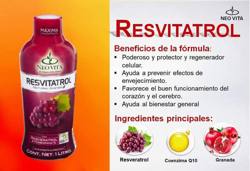 Resvitatrol de Neovita (jugo antioxidante con resveratrol)